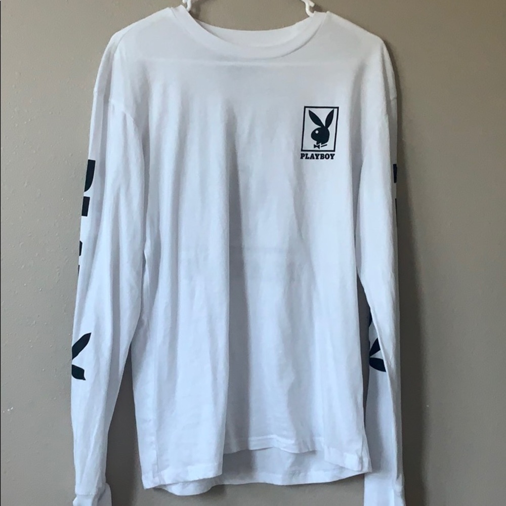 white playboy long sleeve